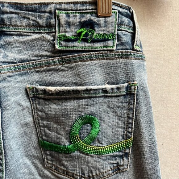 Seven 7 Jeans Flare Harmony denim Sz 26 - Picture 4 of 11